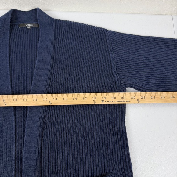 Quince Navy Blue Organic Cotton Oversized Cardigan Sweater - Small - Picture 4 of 7